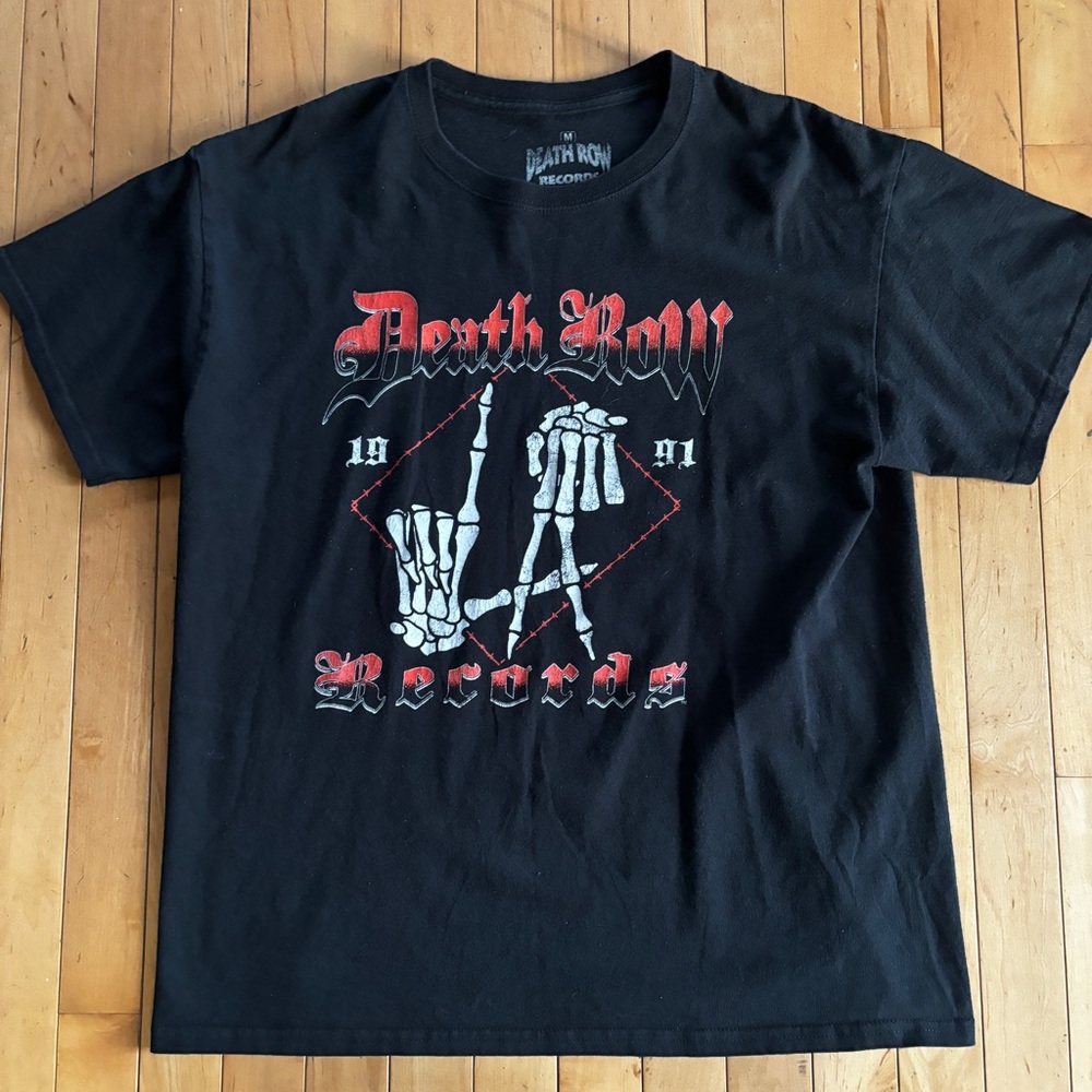 Death Row Records LA Skeleton Tee size M